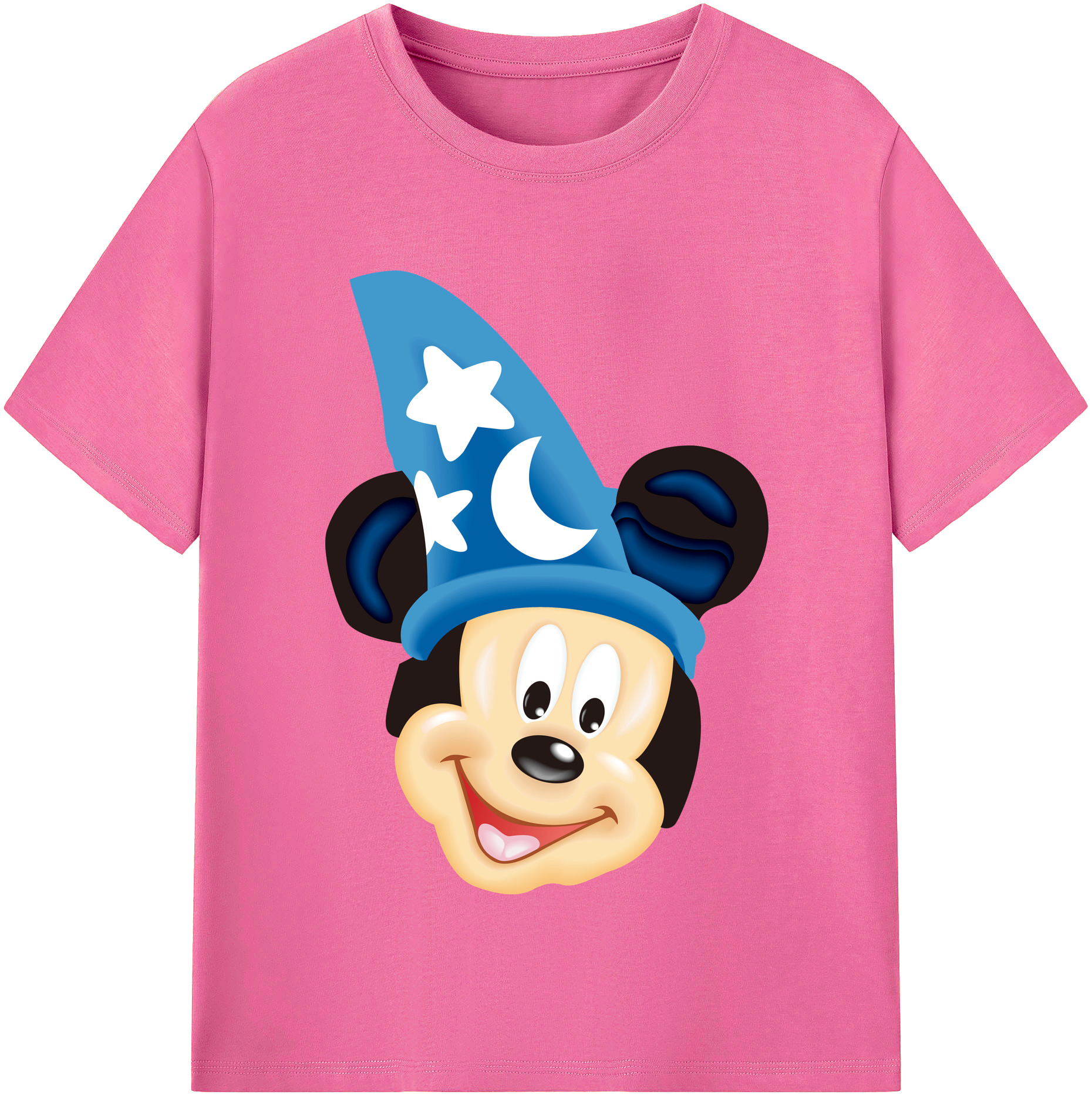 （画像用） ミッキーマウス Mickey Mouse レディースカジュアルプリントTシャツ（綿100％）